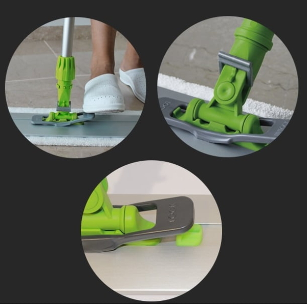 Suport pentru mop, 40 cm, Rail/Slide, cu sistem de culisare, pentru  mopuri cu banda cu auto-fixare și de unica folosinta