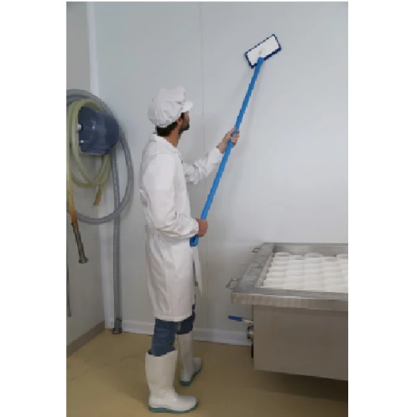 Kit complet, alcatuit din suport de pad si pad IGEAX 1029, galben, pentru curatarea pardoselilor, peretilor si tavanelor, 250 x 120 x 90 mm