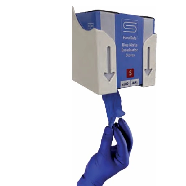 PCSDD001_Dispenser pentru manusi de examinare SafeDon PCSD91E Manusi nitril de examinare, SafeDon, nepudrate, de unica folosinta, albastru cobalt, 200 bucati/cutie