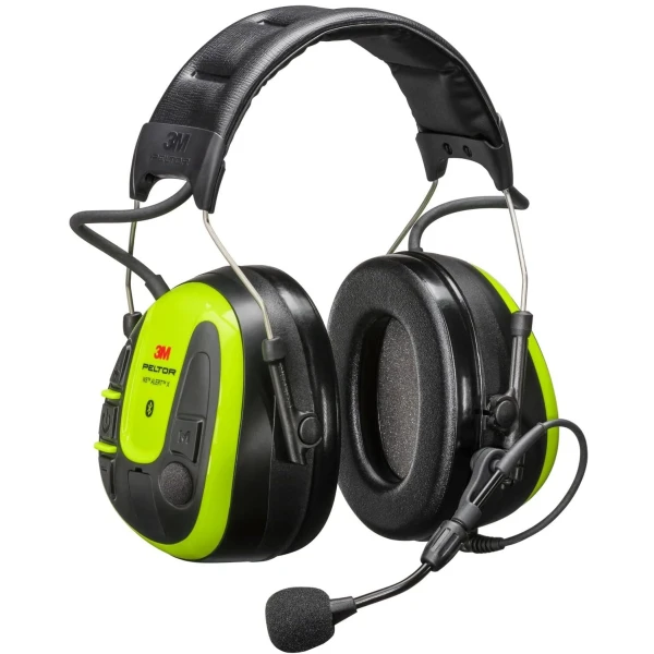 Antifoane externe 3M PELTOR WS ALERT X, MRX21A4WS6, galben Hi-viz, conexiune bluetooth, microfon boom cu atenuarea zgomotului ambiental