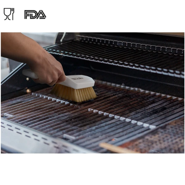 Perie cu maner scurt, Igeax 1007, peri duri, alba rezistenta la 200°C, pentru plite gratare sau tigai fierbinti in industria alimentara