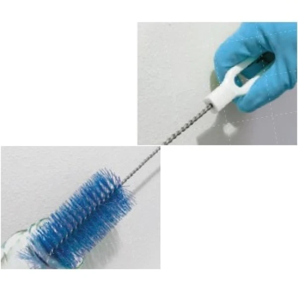 Perie cilindrica pentru sticle, tuburi, diametru 50mm, lungime 50cm, duritate medie, verde, rezistenta la 121°C, autoclavare, pentru industria alimentara, certificare HACCP, FDA