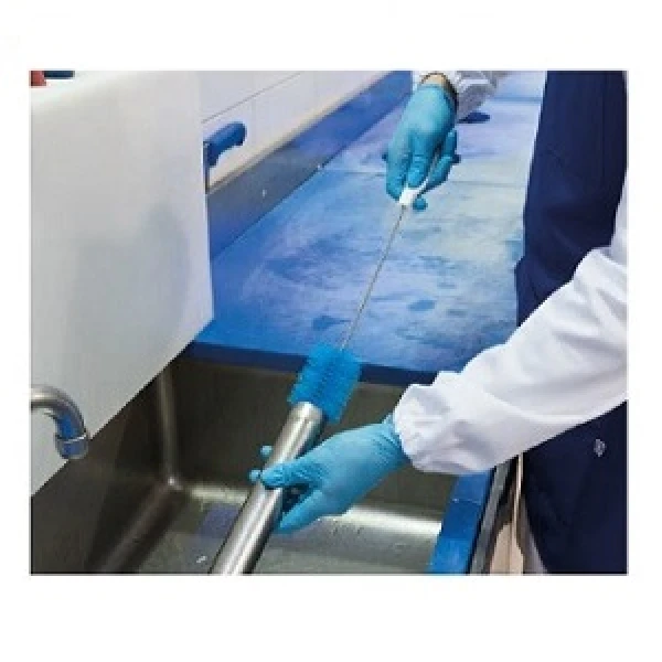 Perie cilindrica pentru sticle, tuburi, diametru 50mm, lungime 50cm, duritate medie, verde, rezistenta la 121°C, autoclavare, pentru industria alimentara, certificare HACCP, FDA