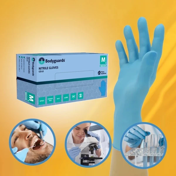 PCGD18_Manusi nitril albastre de unica folosinta, SHIELD GD18, nepudrate, 100buc_cutie pentru HoReCa, saloane si domeniul industrial, calitate premium_5 Manusi examinare, nitril, albastre, de unica folosinta, SHIELD GD18, nepudrate, 100buc / cutie pentru medical, HoReCa, saloane si domeniul industrial, calitate premium