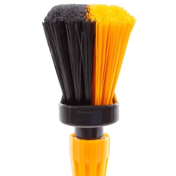 Matura dreapta dubla 34 cm, Igeax Industrial 137, cu fire moi si medii, 8 cm, culoare neagru / portocaliu, cu filet universal, fara maner