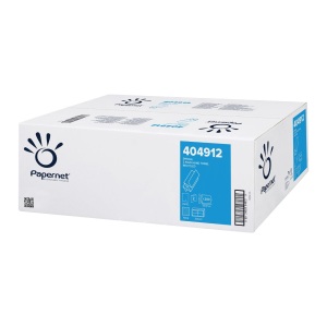 Prosoape de hartie pliate Z, Papernet 404912, 200 servetele / pachet, natur, 20.3 x 24 cm, 2 straturi, hartie reciclata, certificate Ecolabel, Blue Angel, , 20 pachete / bax, compatibil cu dispensere inguste