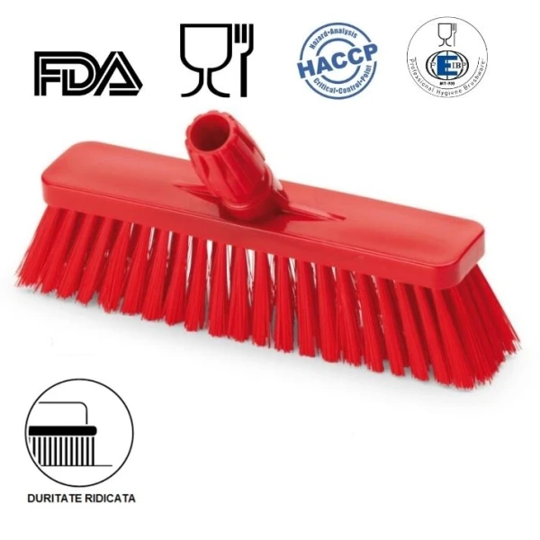 IGX1038RT_Matura inclinata, peri duri, rosie, 30 cm, IGEAX 1038, termorezistenta, pentru industria alimentara, certificata HACCP, FDA Matura inclinata, duritate mare, rosie, 30 cm, cu peri duri IGEAX 1038, termorezistenta, autoclavare la 121 °C, pentru industria alimentara, certificata HACCP, FDA