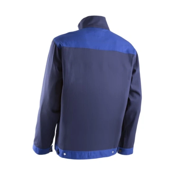 Jachetă COMMANDER II bleumarin, 100% bumbac - 260g/m2, 5 buzunare, Guler înalt, Fermoar central, manșete și talie reglabile