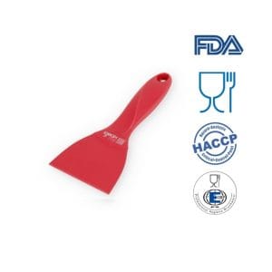 Scraper / Racleta din polipropilena, 75 mm, IGEAX 1127, rosu, rezistent pana la 121° C, pentru industria alimentara, certificata HACCP, FDA