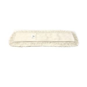 Rezerva mop pentru indepartarea prafului, din bumbac, cu buzunare, lungime 80 cm, culoare alba