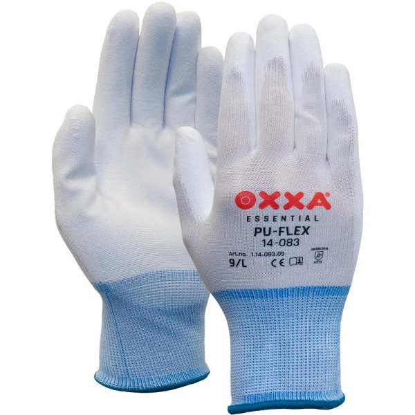 Manusi de protectie, fara cusaturi, OXXA PU-Flex 14-083, acoperite cu poliuretan pe palma si degete, captuseala din nailon