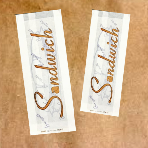 Punga alba, design SANDWICH - 12 x 4 x 32cm - 2000 BUCATA
