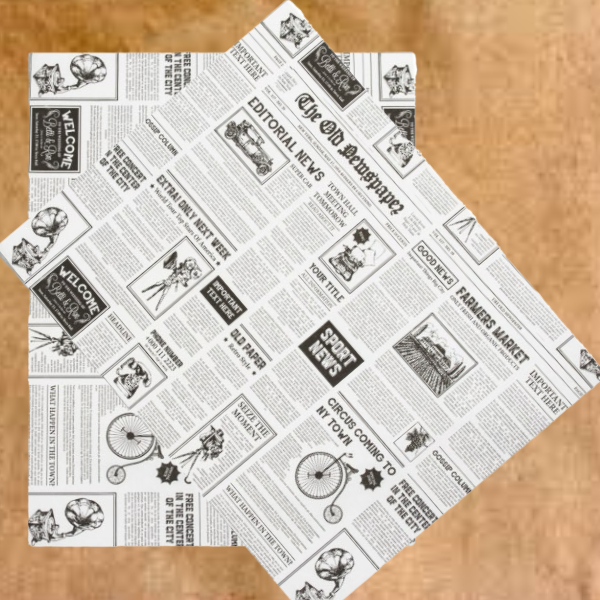 Hartie rezistenta la grasime, BIO, model Ziar - 30x40cm (Hartie 40gr) - 10 kg