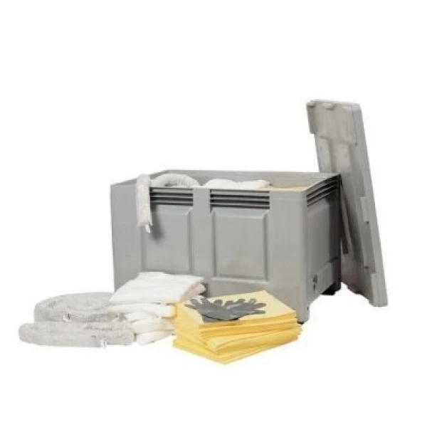 Kit de interventie model stationar, pentru hidrocarburi,  capacitate absorbtie 401 litri, dim. 800 x 1200 x 760 mm