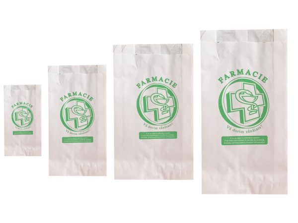 Pungi farmacie PLIC, model cruce - 7x12 cm - 5000 BUCATA.