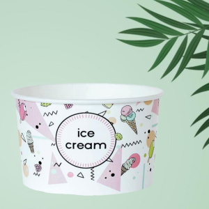 Pahare carton inghetata ICE CREAM - 130ml - 100 BUCATA.