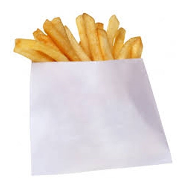 Punga hartie alba, cerata - 11x4x12cm (150gr.) -1500 BUCATA.