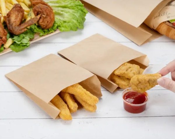 Punga hartie natur,cerata - 11x4x12cm - 1500 BUCATA