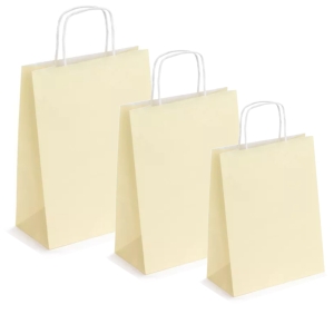 Pungi albe, colorate 100% crem - 32x12x41 - 100 BUCATA.