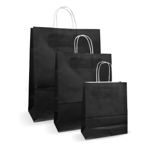 Pungi albe, colorate 100% negru - 32X12X41cm - 100 BUCATA.