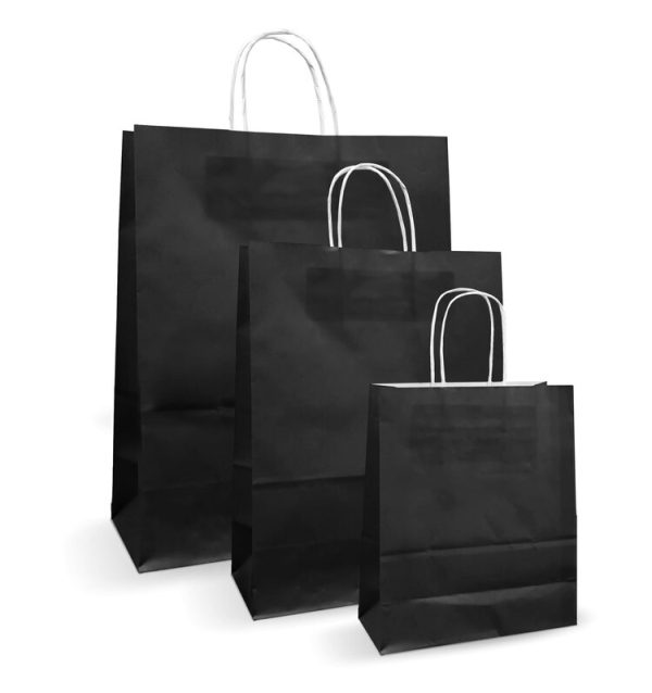 PK500negru.jpg Pungi albe, colorate 100% negru - 25X14X30 - 100 BUCATA