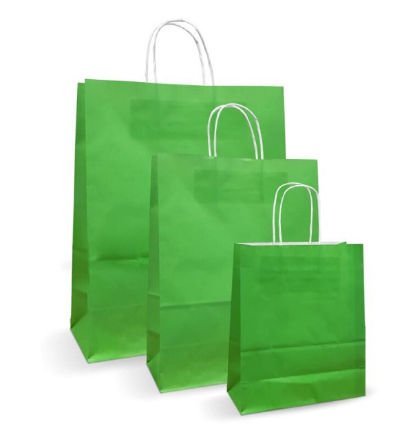 PK500verde.jpg Pungi albe, colorate 100% verde deschis - 20X9X25 - 100 BUCATA.