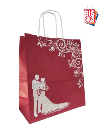 Sacosa hartie miri bordo - 22x11x25.5cm - 100 BUCATA