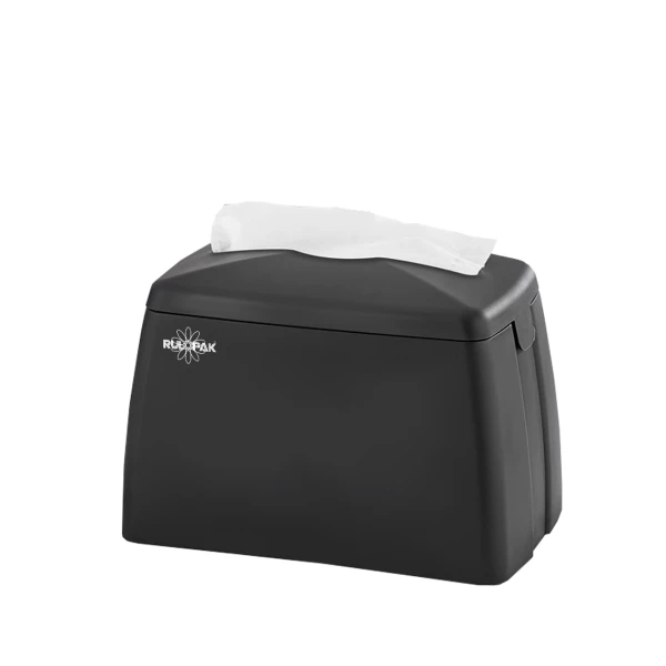 Dispenser șervețele maxi, negru, Rulopak Tekcek – plastic ABS, capacitate 250 foi