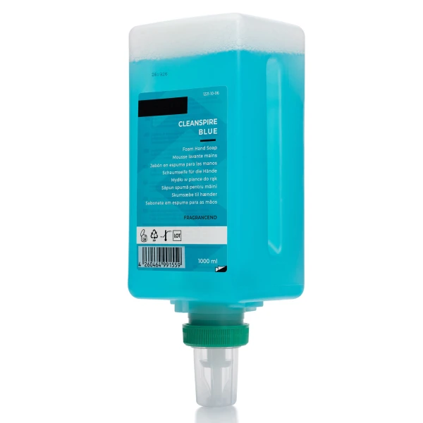 Rezerva sapun denali-m cleanspire blue Sapun spuma SVEMA CLEANSPIRE BLUE 1000 ml pentru dispenser DENALI-M, spuma delicata cu parfum proaspat, hidrateaza si catifeleaza pielea, albastru
