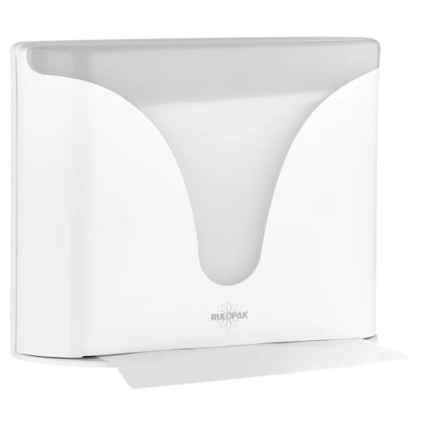 Dispenser prosoape pliate din hartie Z-Fold Rulopak Elite EAZY – ABS, alb, capacitate 260 prosoape