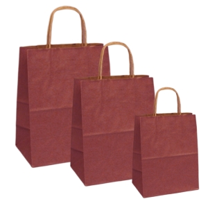 Pungi natur, colorate 100% bordo - 20x9x25 - 100 BUCATA