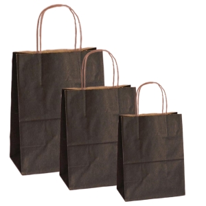 Pungi natur, colorate 100% negru - 16X9X21 - 100 BUCATA