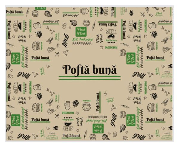 Hartie tava "FRESH" - NATUR 30X40-1000 BUCATA