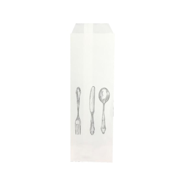 Punga tacam alba "TRIS WHITE" - 8 x 25cm - 2000 BUCATA