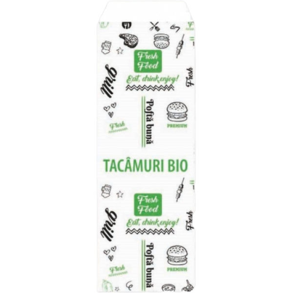 Punga tacam alba FRESH - 8x24cm - 2000 BUCATA