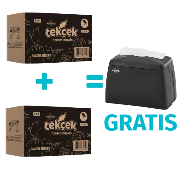 2 baxuri servetele de masa impaturite + DISPENSER GRATUIT!