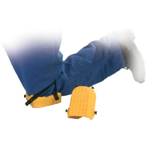 Genunchiera galbena, cu patru benzi de cauciuc, din poliuretan, Kneeyel