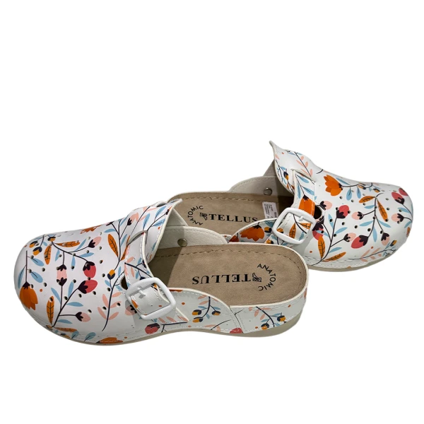 Saboti medicali, TELLUS, din piele artificiala, talpa lipita PU, model Toamna