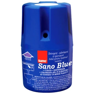 SANO Blue Odorizant solid pentru bazinul toaletei 150 g