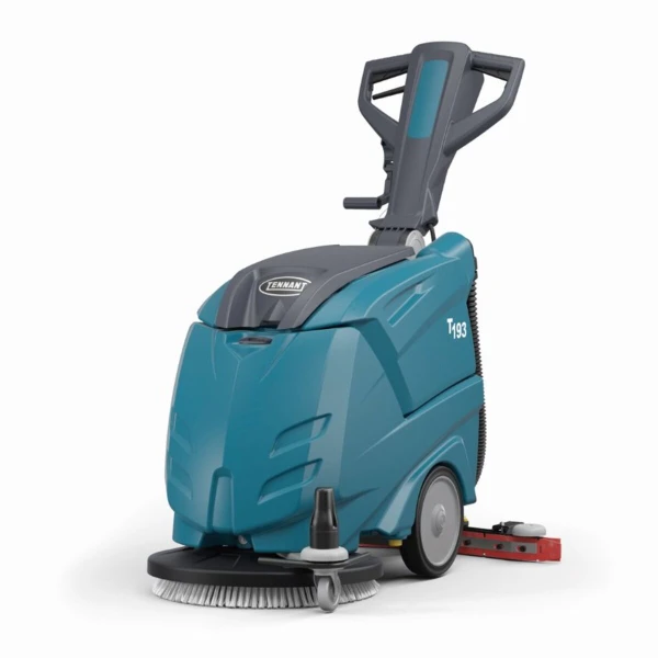 197_big_tennant_t193-masina-pardoseli Echipament de spalat - uscat pardoseli cu semi-tractiune, TENNANT T193, pentru curatatrea spatiilor mici sau medii din supermarket, scoli, spitale,depozite mici, institutii
