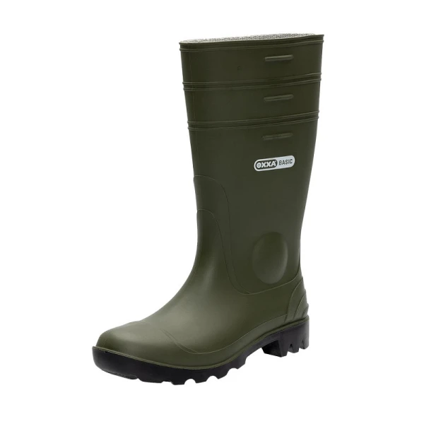 55015000_G25_01 Cizme din PVC, verzi, S5, cu bombeu extra-lat si talpa intermediara din otel, talpa exterioara antiderapanta, usor de curatat, rezistente la benzina, uleiuri si in mare masura la acizi