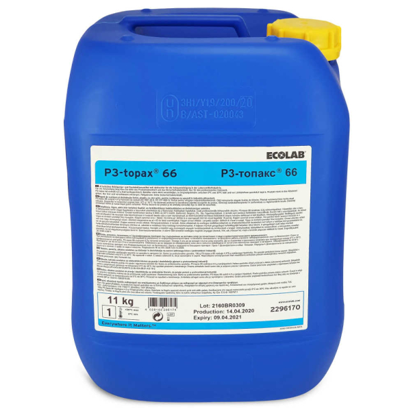 Detergent dezinfectant cu clor, pentru suprafete si echipamente din industria alimentara, TOPAX 66, 11kg, Ecolab
