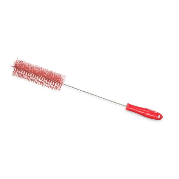 Perie cilindrica pentru sticle, tuburi, diametru 50mm, lungime 50cm, duritate medie, rosie, rezistenta la 121°C, autoclavare, pentru industria alimentara, certificare HACCP, FDA
