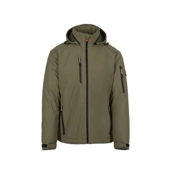 2-1 Jachetă softshell Payper Gale / Gale Pad pentru bărbați – impermeabilitate WP8000, respirabilitate WVT5000, glugă fixă - culoare military green