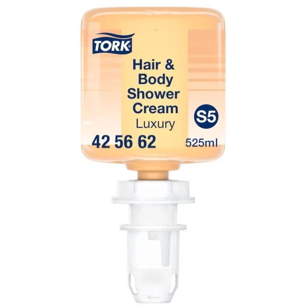 Crema de dus mini (525 ml) pentru spalare par si corp, rezerva pentru dispensere Tork 565200 si 565208