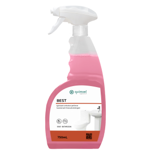 Detergent detartrant anticalcar, pentru baie, igienizant parfumat BEST 750 ml, QUIMXEL