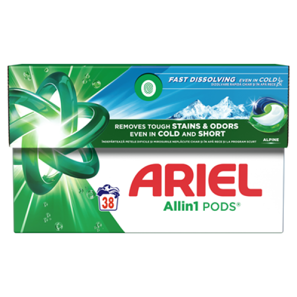 Detergent rufe Ariel Alpine 38 capsule