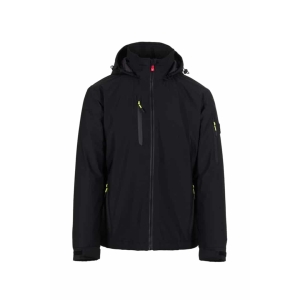Jachetă softshell Payper Gale / Gale Pad pentru bărbați – impermeabilitate WP8000, respirabilitate WVT5000, glugă fixă - culoare neagra