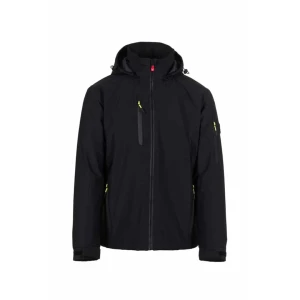 Jachetă softshell Payper Gale / Gale Pad pentru bărbați – impermeabilitate WP8000, respirabilitate WVT5000, glugă fixă - culoare neagra