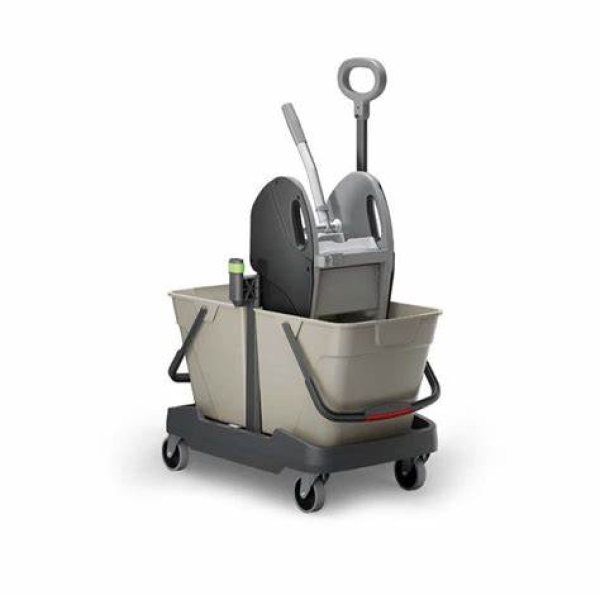 Carucior dublu cu 2 galeti 15 L, sistem New Line, roti metalice Ø 80 mm, MOTTO SILVER